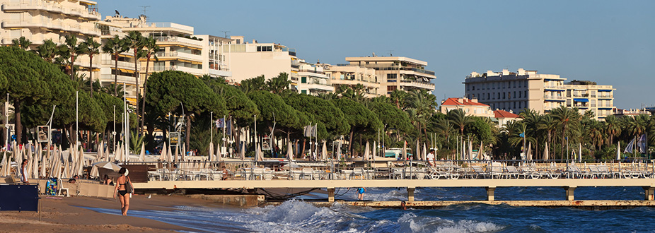 Cannes beach and promenade
