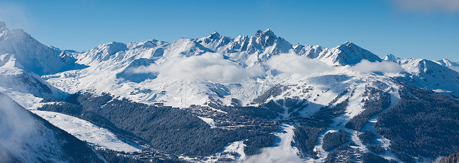 Courchevel Ski station mountains and slopes