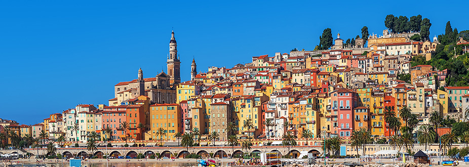 Menton Town panoramic picture