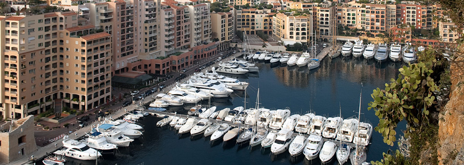 Monaco Yachts on the harbour