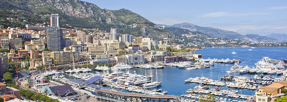 Aerial picture from Monaco's harbour