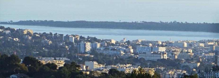 Aerial picture from Mougins' town