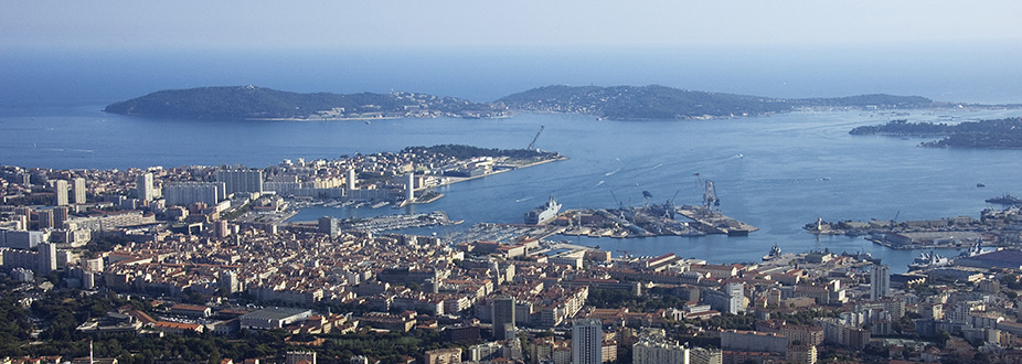 Aerial picture from Toulon town