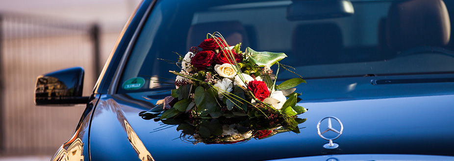 Wedding day limousine